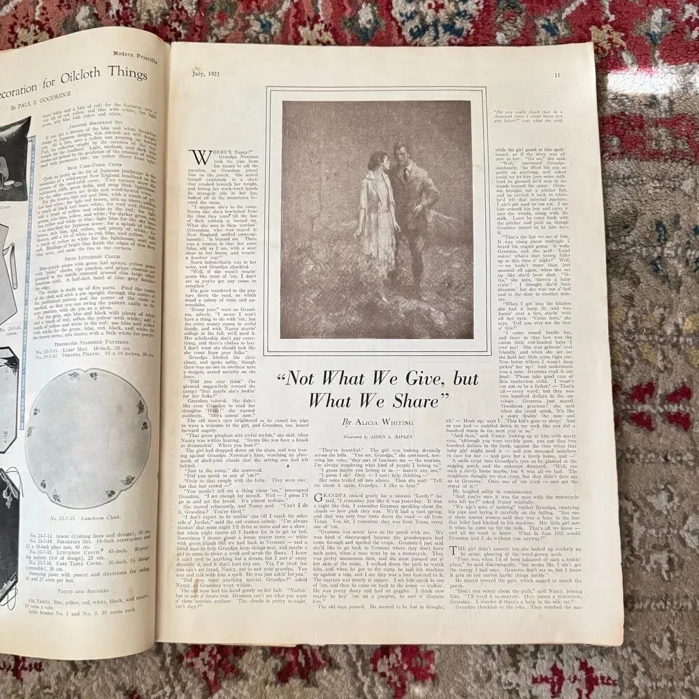 Modern Priscilla Craft Magazine July 1923 Bathing Beauty Pinup Vol 37 Issue 5